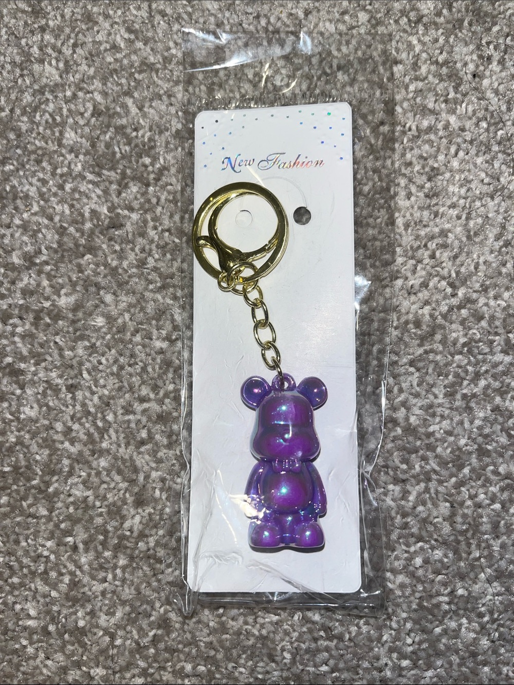 Purple Bear Keychain NWT